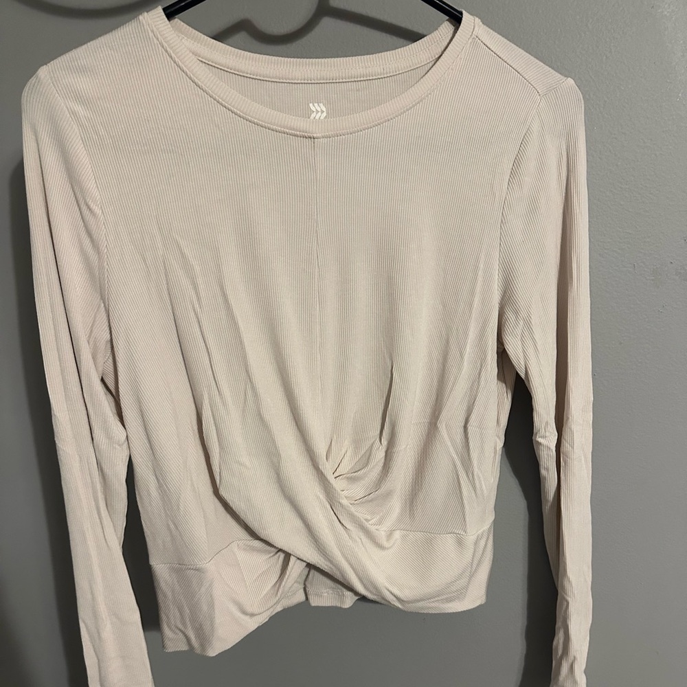 Women's Cream Long Sleeve Top
